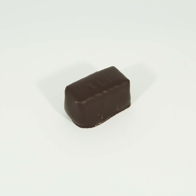 Nougat chocolat noir vue du haut